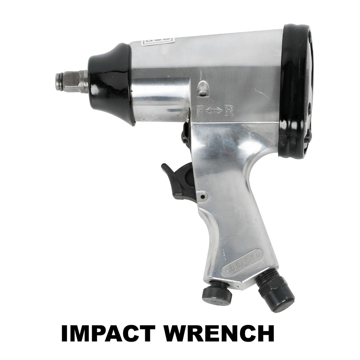 71 Piece Air Tool Kit with Impact Wrench, Ratchet & Grinder - Black and Silver