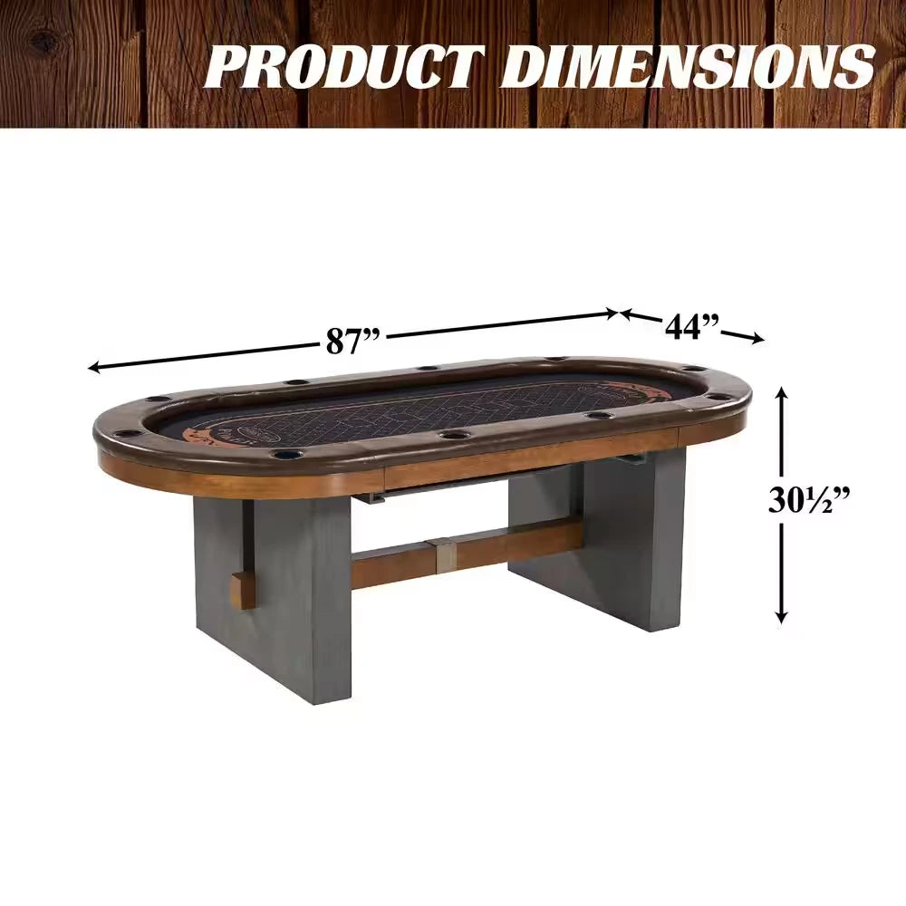 10-Player Poker Table with Dining Table Top — product view 2