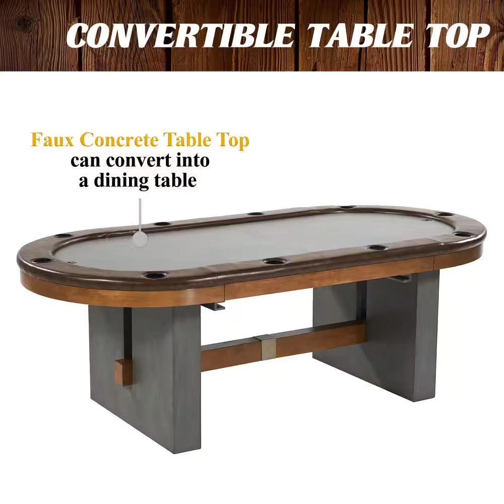 10-Player Poker Table with Dining Table Top — product view 3