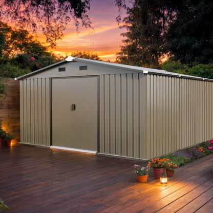 10x12ft Steel Storage Shed with Scratch-Resistant Color Finish