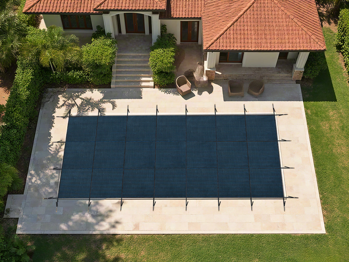 Swimming Pool Safety Cover, Fits 25x45ft Rectangular Inground Pools