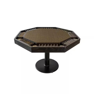 American Furniture Classics Lost Mill 8-Seat Poker Table – Mocha Oak