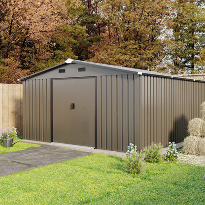 10x12ft Steel Storage Shed with Scratch-Resistant Color Finish