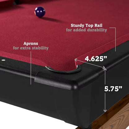 Edgewood 84 In. Pool Table with Accessories — product view 3